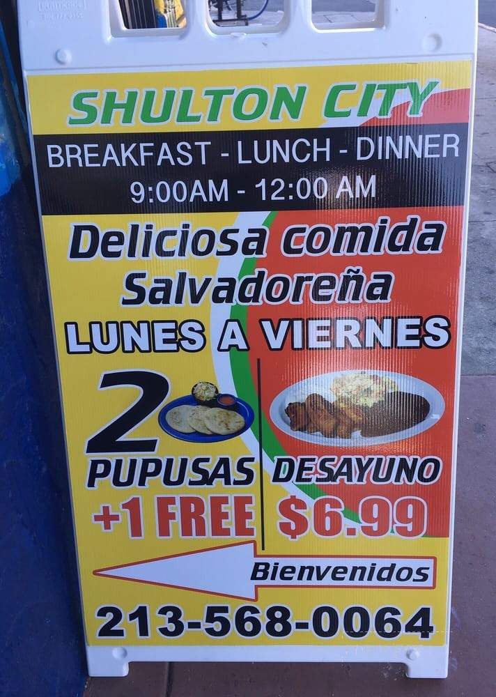 Shulton City Restaurant - Los Angeles, CA menu_pic