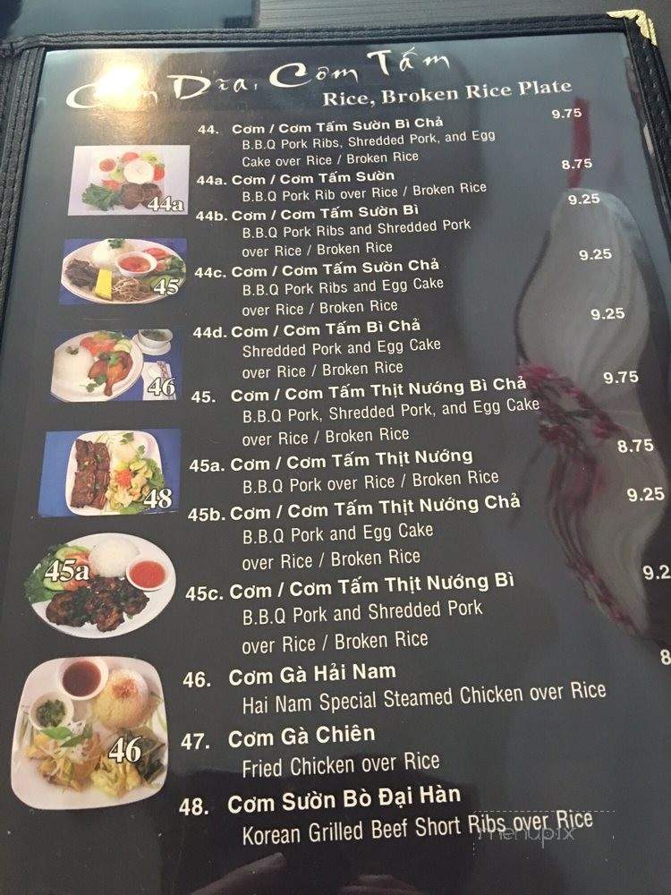 Tay Ho - Santa Clara, CA menu_pic