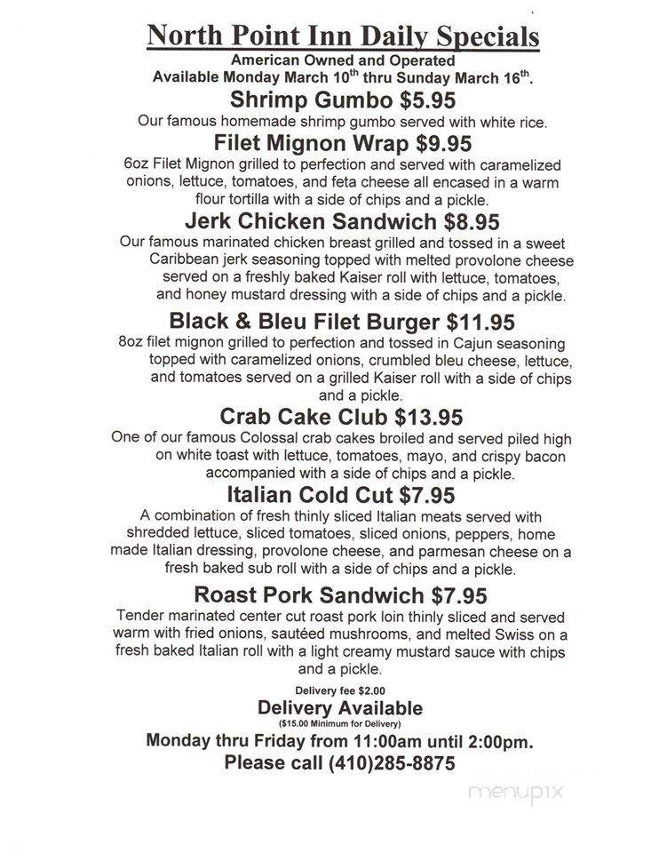 /29313368/Northpoint-Inn-Menu-Dundalk-MD - Dundalk, MD