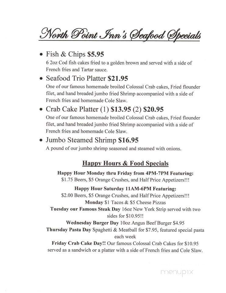 /29313368/Northpoint-Inn-Menu-Dundalk-MD - Dundalk, MD