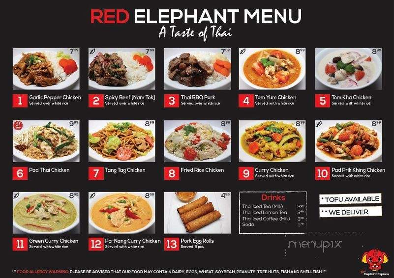 Red Elephant Express - Lake Havasu City, AZ menu_pic
