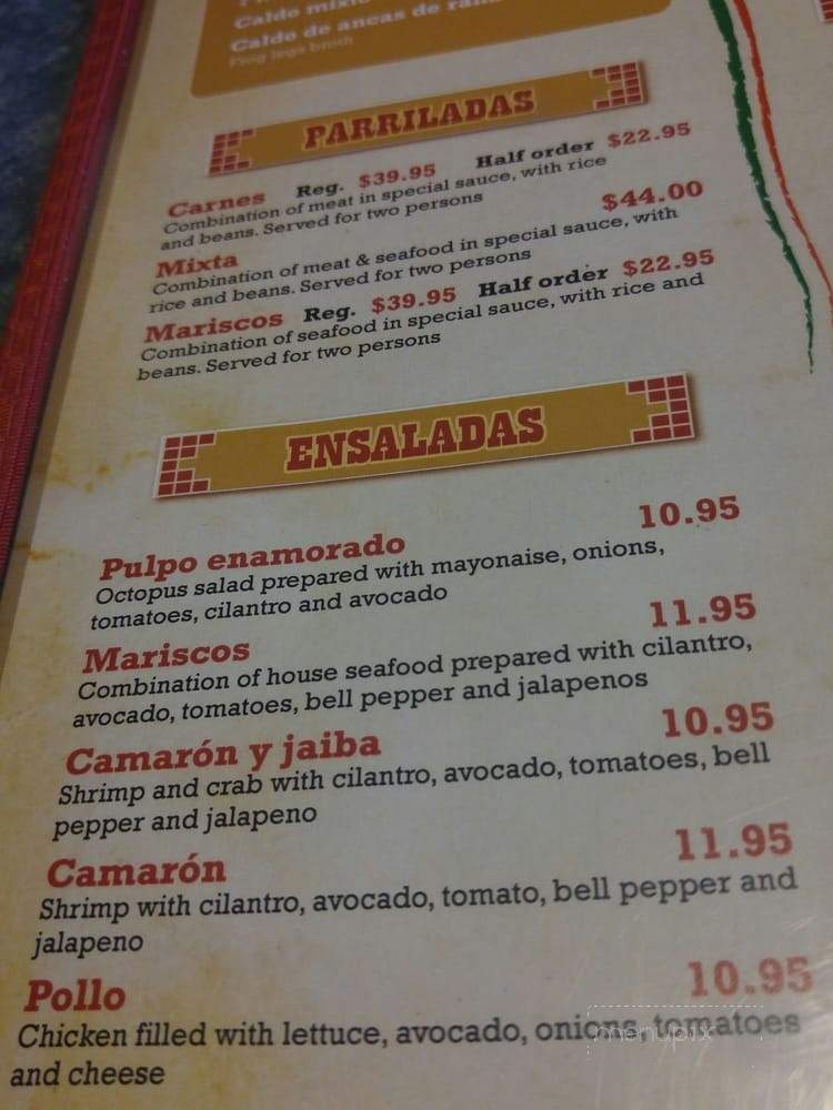 Acapulco Restaurant - Montgomery, IL menu_pic
