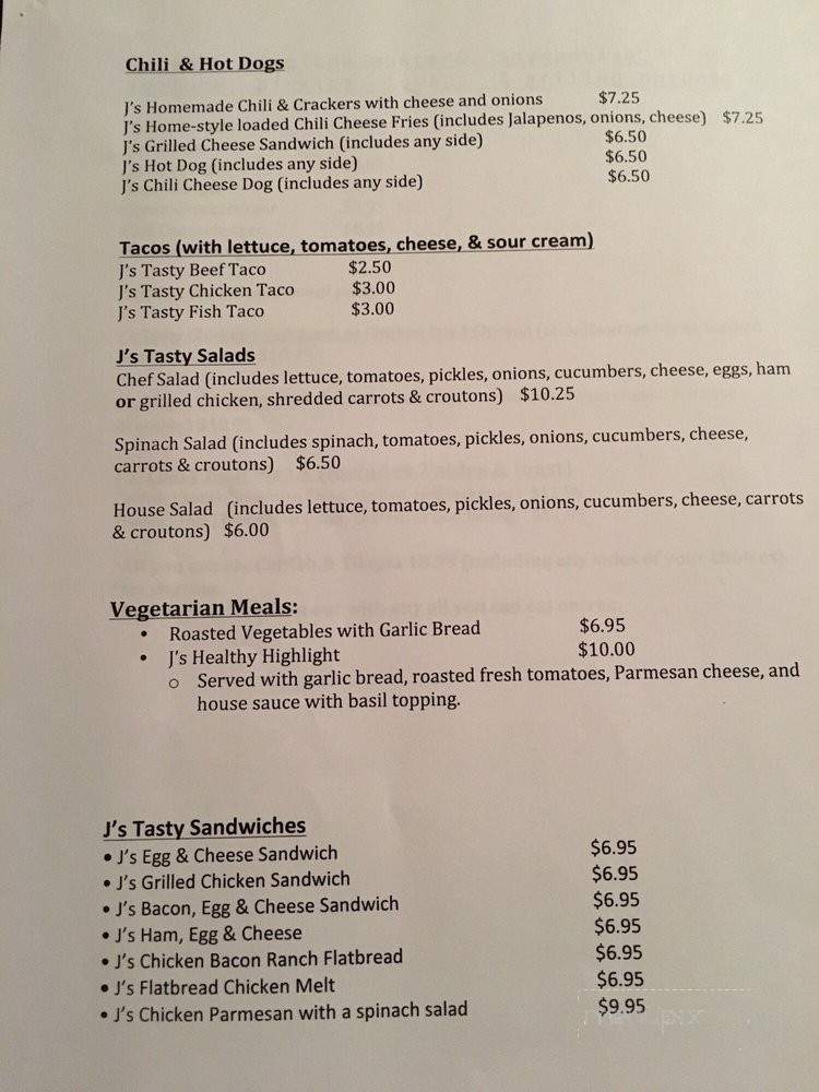 J's Tasty Kitchen - Mansfield, TX menu_pic
