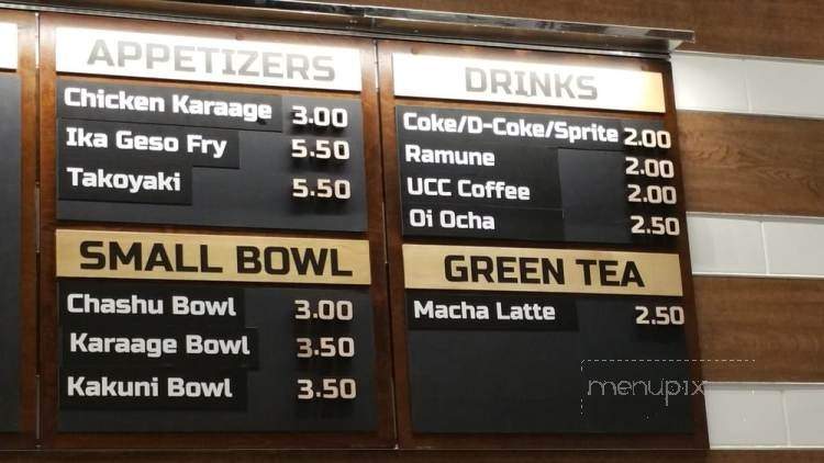 MEN OH Ramen - Santa Clara, CA menu_pic