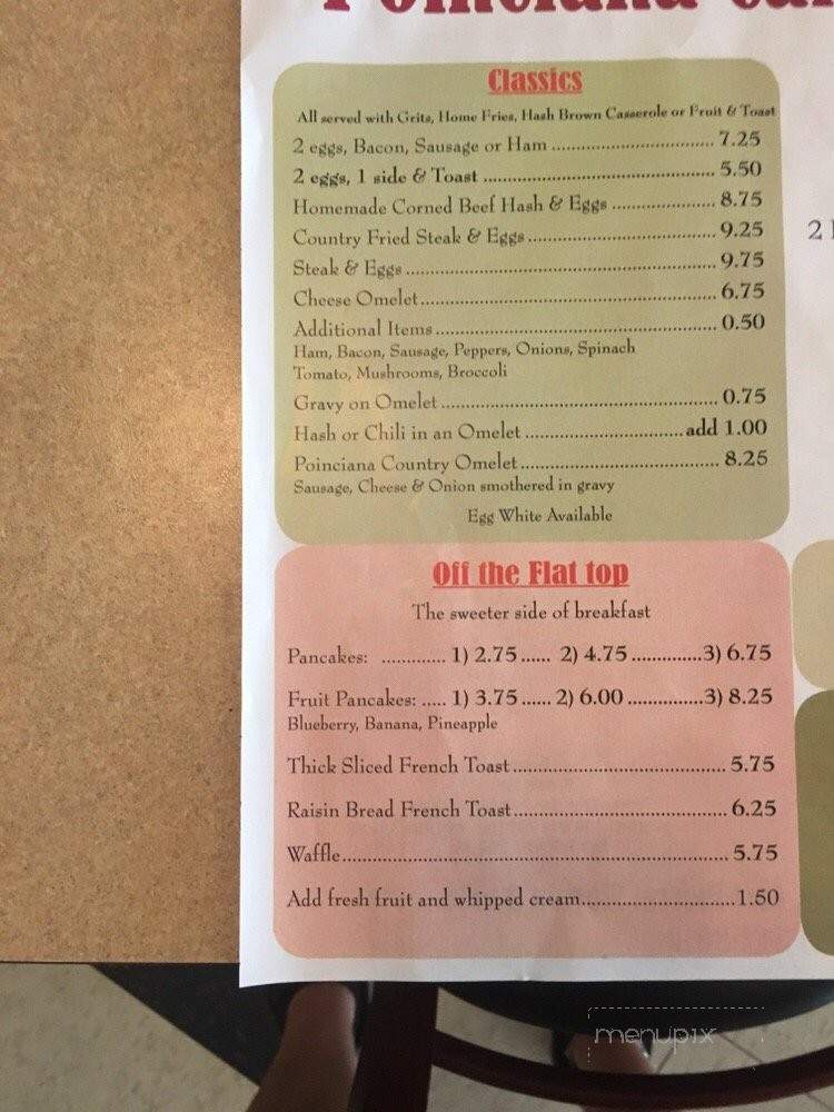 The Poinciana Cafe - Fort Pierce, FL menu_pic