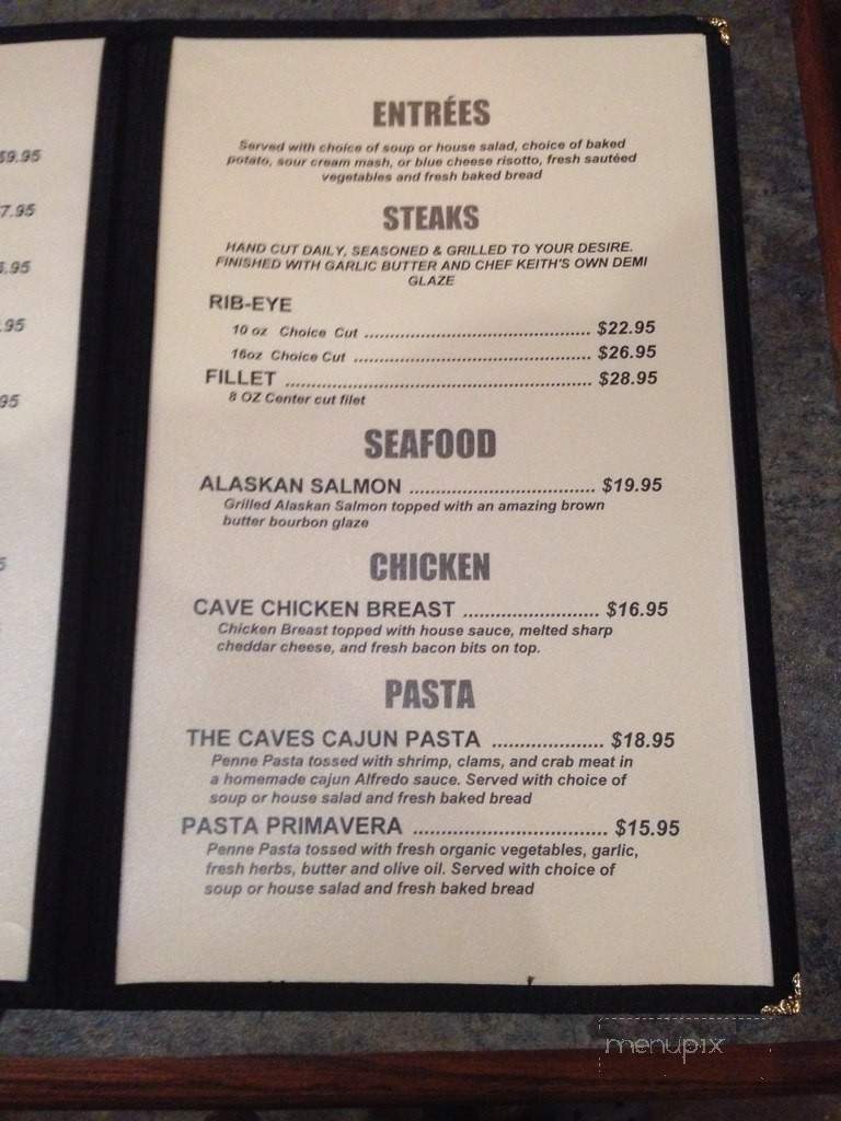 The Cave - Delta Junction, AK menu_pic
