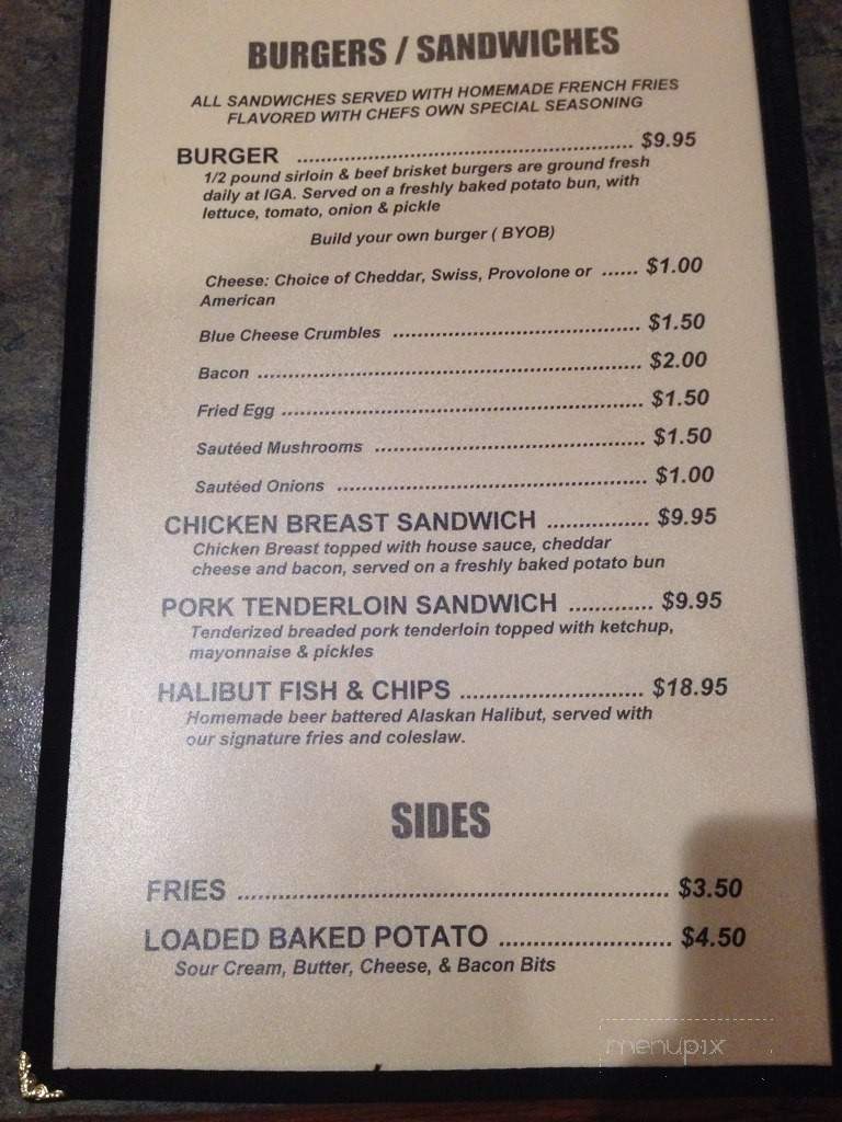 The Cave - Delta Junction, AK menu_pic