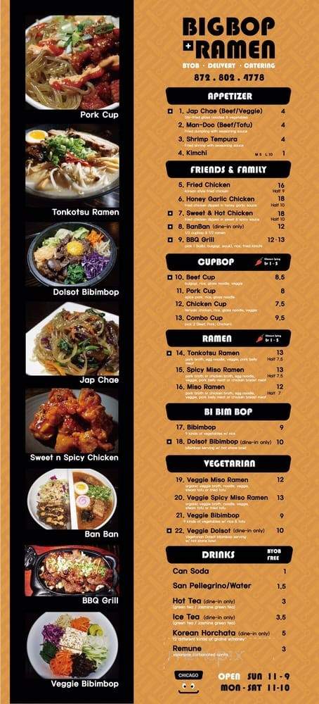 Cupbop + Ramen - Chicago, IL menu_pic