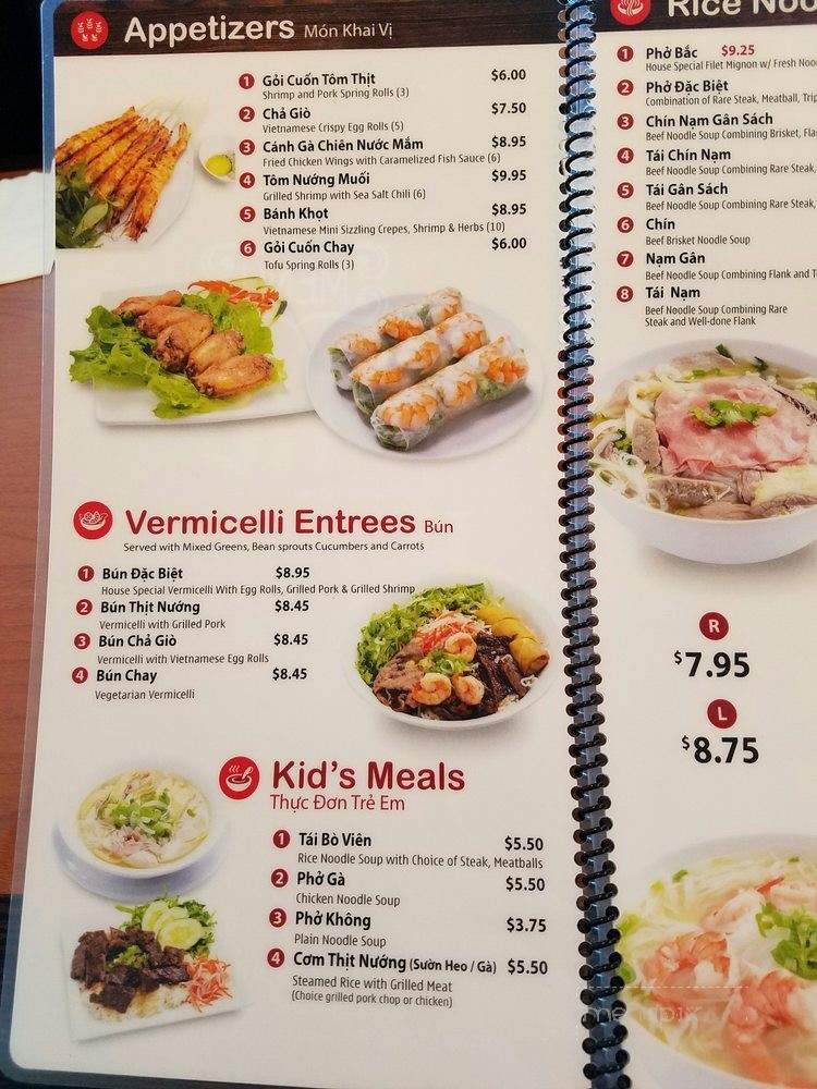 Pho Huynh - Rowland Heights, CA menu_pic