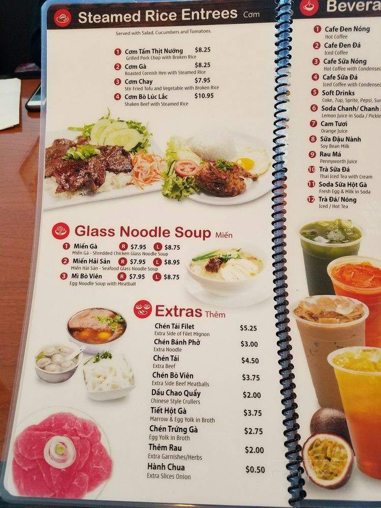 Pho Huynh - Rowland Heights, CA menu_pic