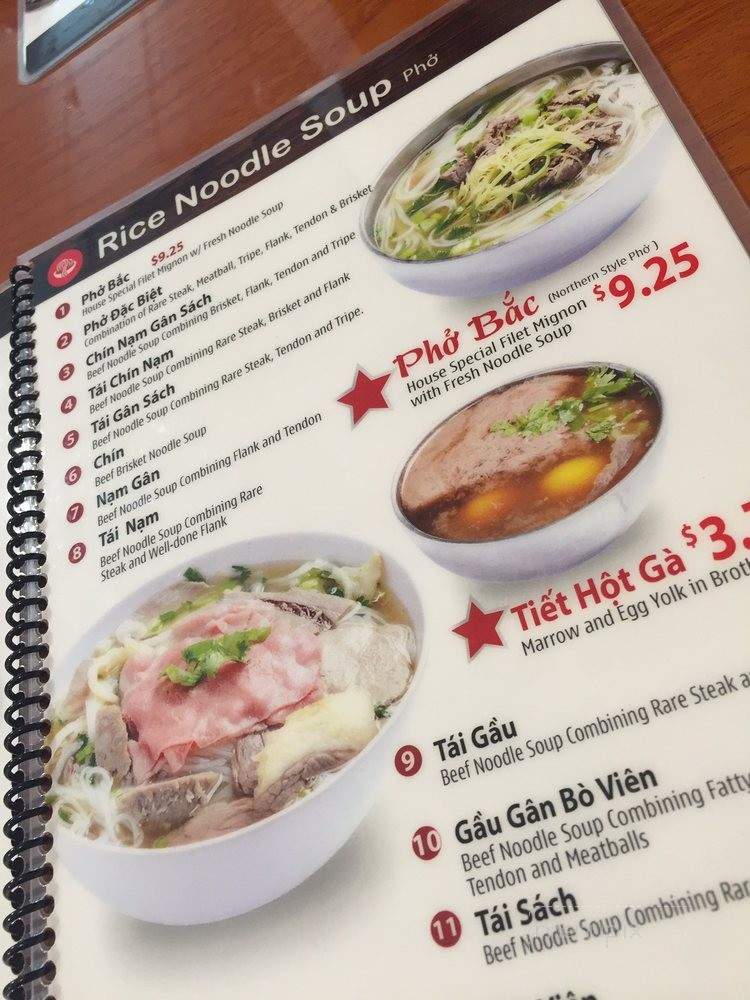 Pho Huynh - Rowland Heights, CA menu_pic