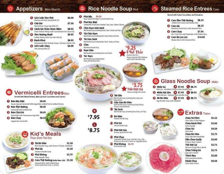 Pho Huynh - Rowland Heights, CA menu_pic