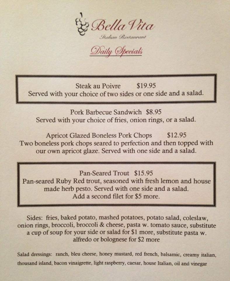 /29331850/Bella-Vita-Italian-Restaurant-Petersburg-WV - Petersburg, WV