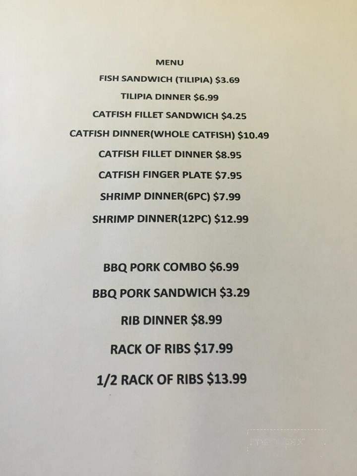 J & E's Restaurant - Donalsonville, GA menu_pic