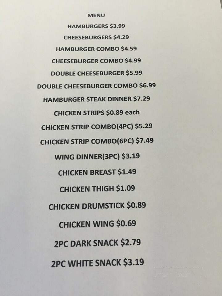 J & E's Restaurant - Donalsonville, GA menu_pic