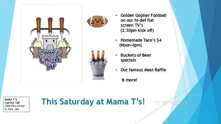 Mama T's Castle Tap - Saint Paul, MN menu_pic