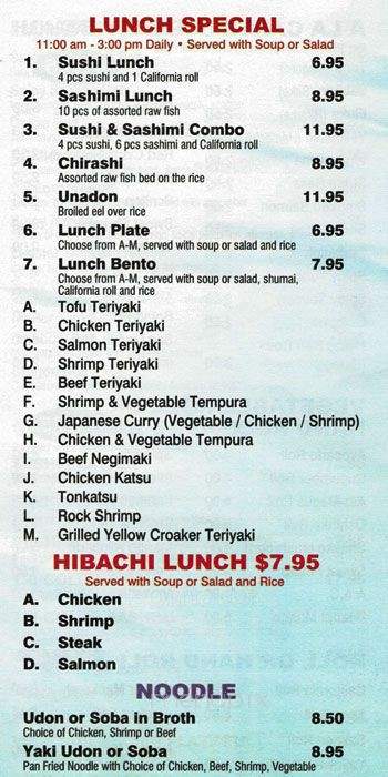 Hiroto Japanese Restaurant - Brooklyn, NY menu_pic