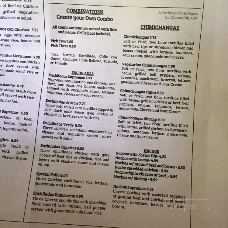 El Gallo Mexican Restaurant - Sutton, WV menu_pic