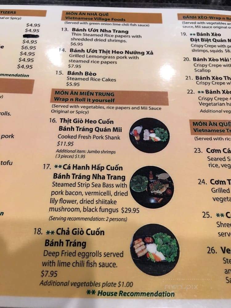 Quan Mii - Westminster, CA menu_pic