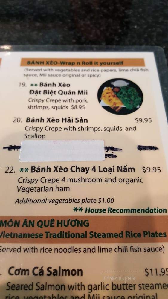 Quan Mii - Westminster, CA menu_pic