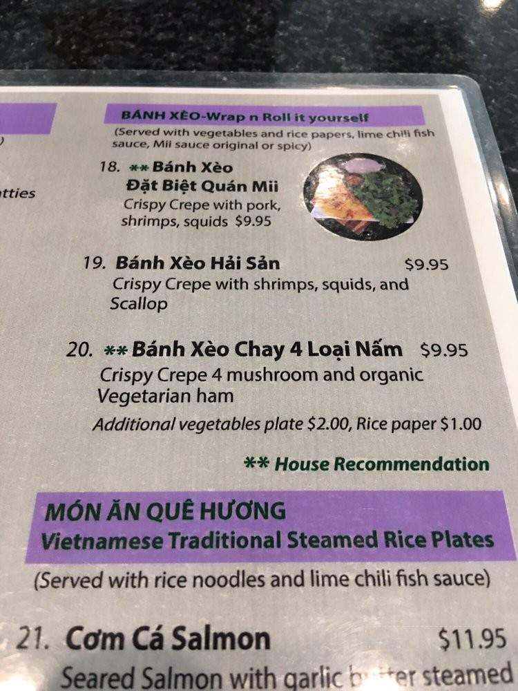 Quan Mii - Westminster, CA menu_pic
