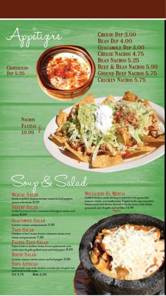 El Mezcal - Defiance, OH menu_pic