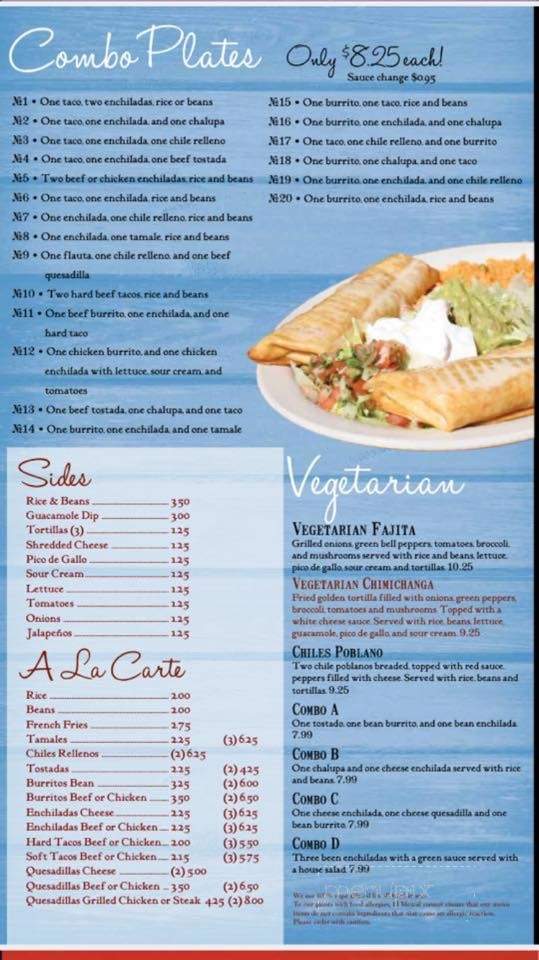 El Mezcal - Defiance, OH menu_pic