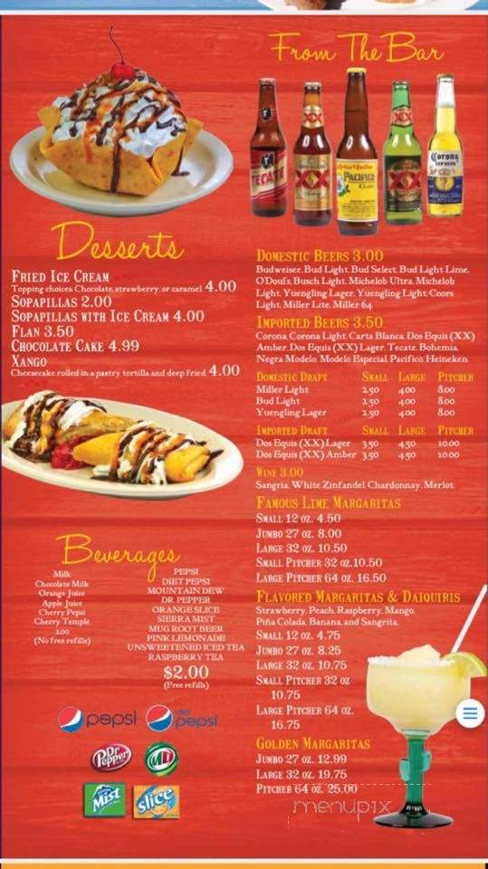 El Mezcal - Defiance, OH menu_pic