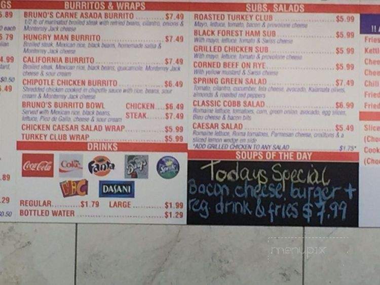 Bruno's Cheesesteaks - North Aurora, IL menu_pic