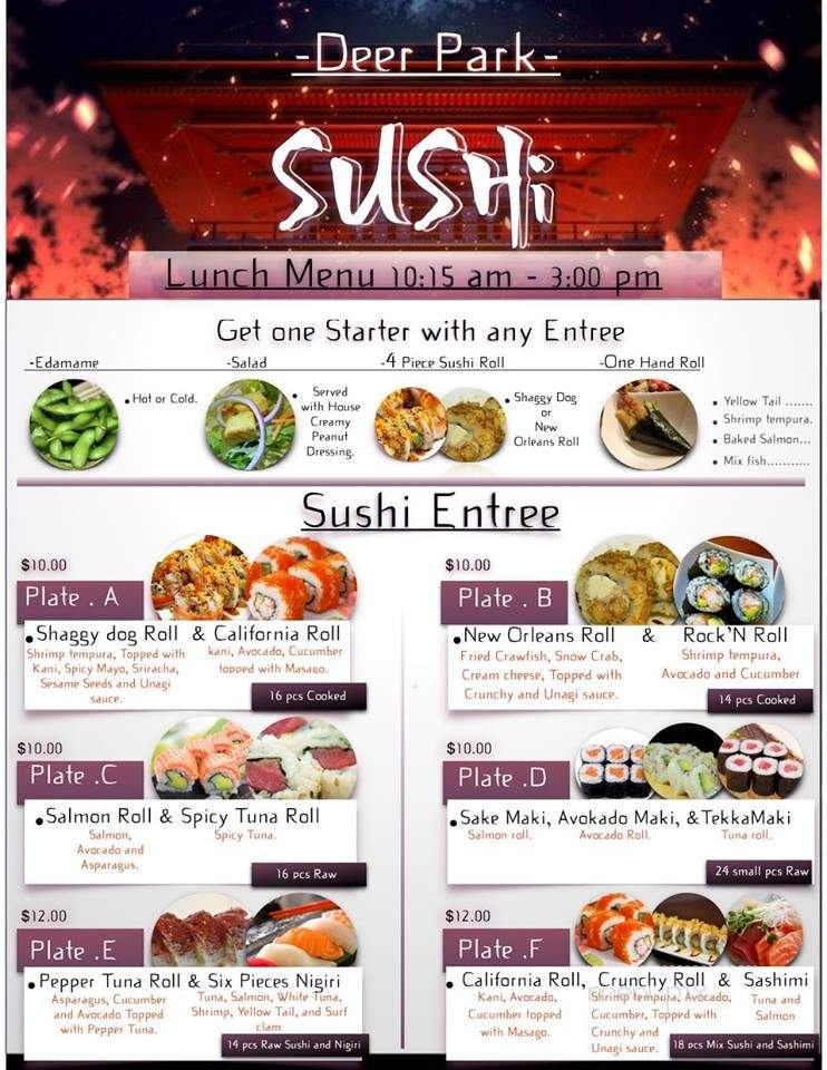 Deer Park Sushi - Deer Park, TX menu_pic