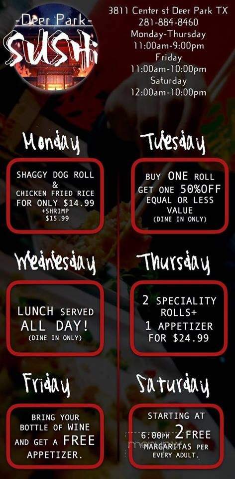 Deer Park Sushi - Deer Park, TX menu_pic
