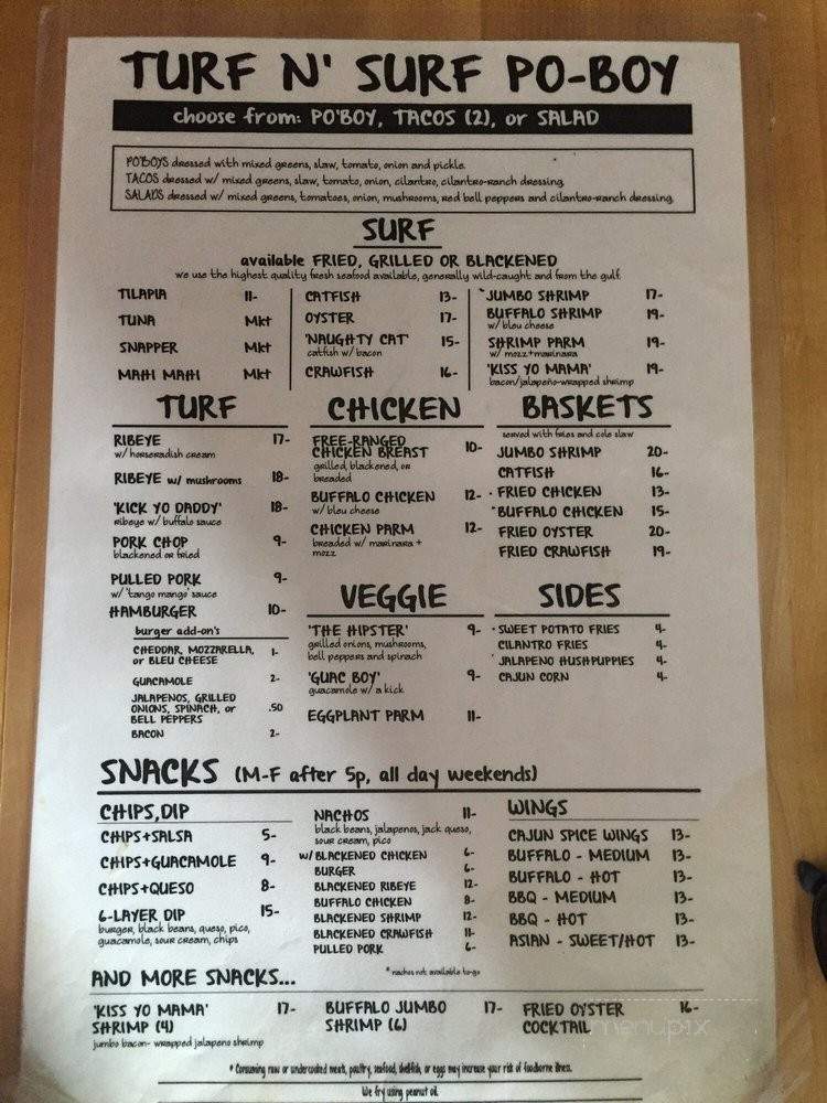Turf N Surf Po' Boy - Austin, TX menu_pic