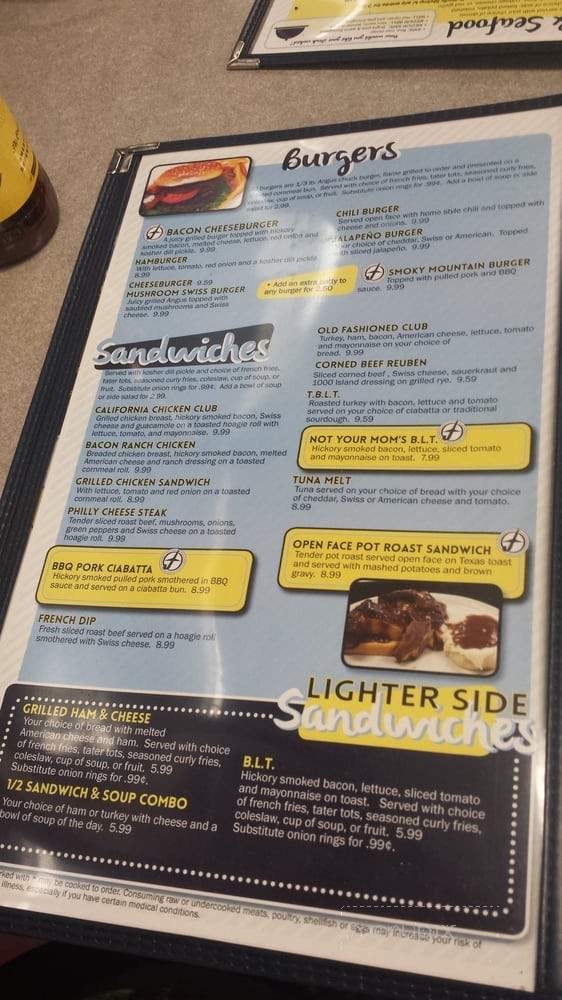 Flying J Restaurant - La Grande, OR menu_pic