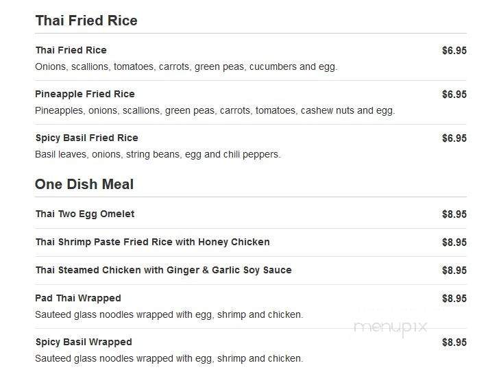 Thai Palace - New York, NY menu_pic