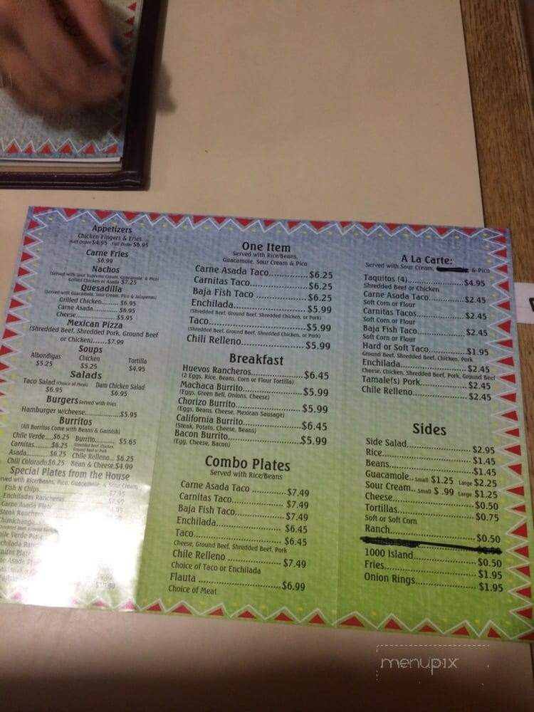 Mi Burrito - Parker, AZ menu_pic