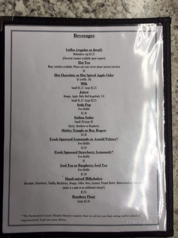 The Stilly Diner - Arlington, WA menu_pic
