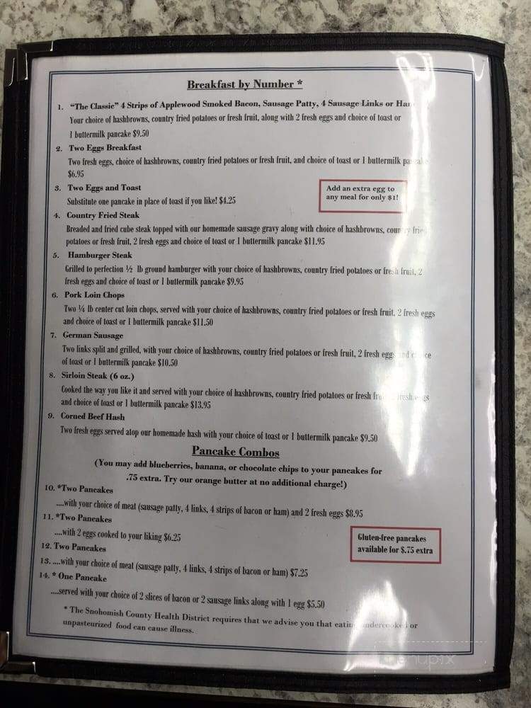 The Stilly Diner - Arlington, WA menu_pic