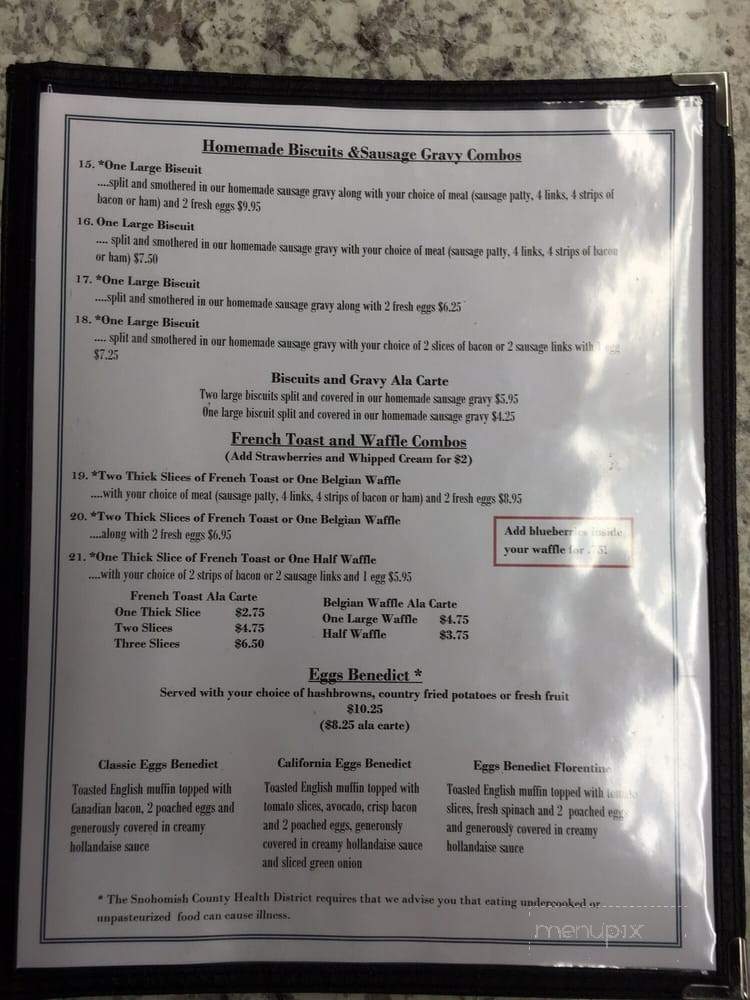 The Stilly Diner - Arlington, WA menu_pic