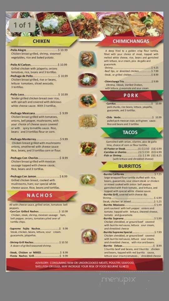 Los Amigos Mexican Grill - Hamilton, AL menu_pic