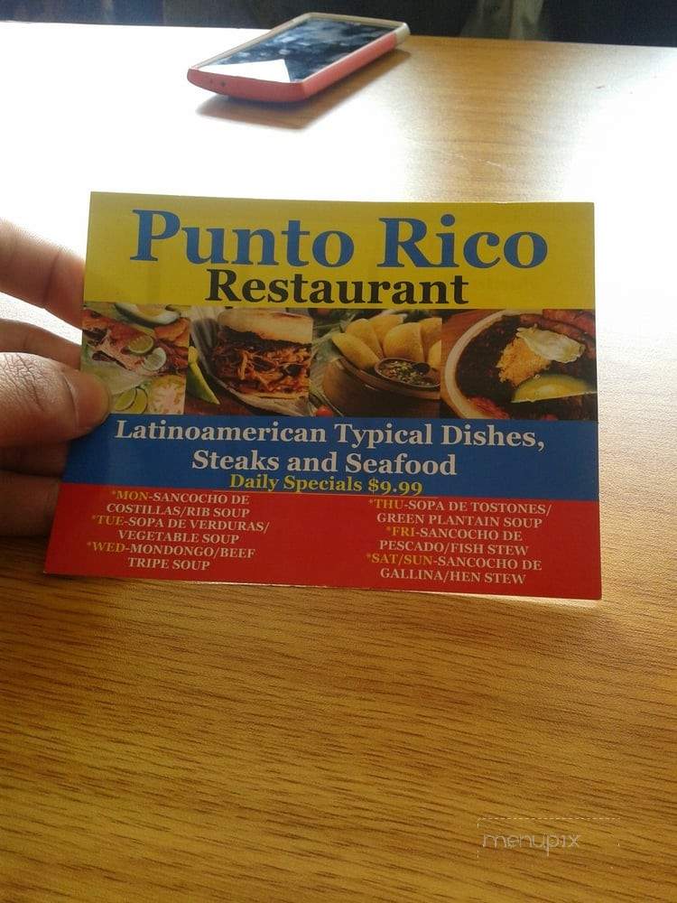 Punto Rico Restaurant - Jacksonville, FL menu_pic
