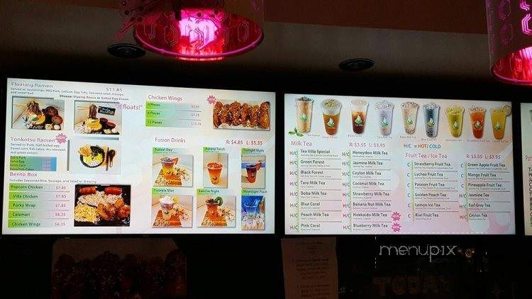 Tea Villa - Milpitas, CA menu_pic