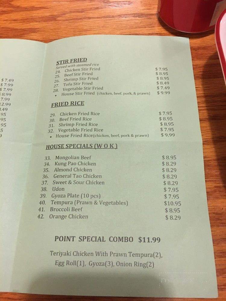 Teriyaki Point - Marysville, WA menu_pic