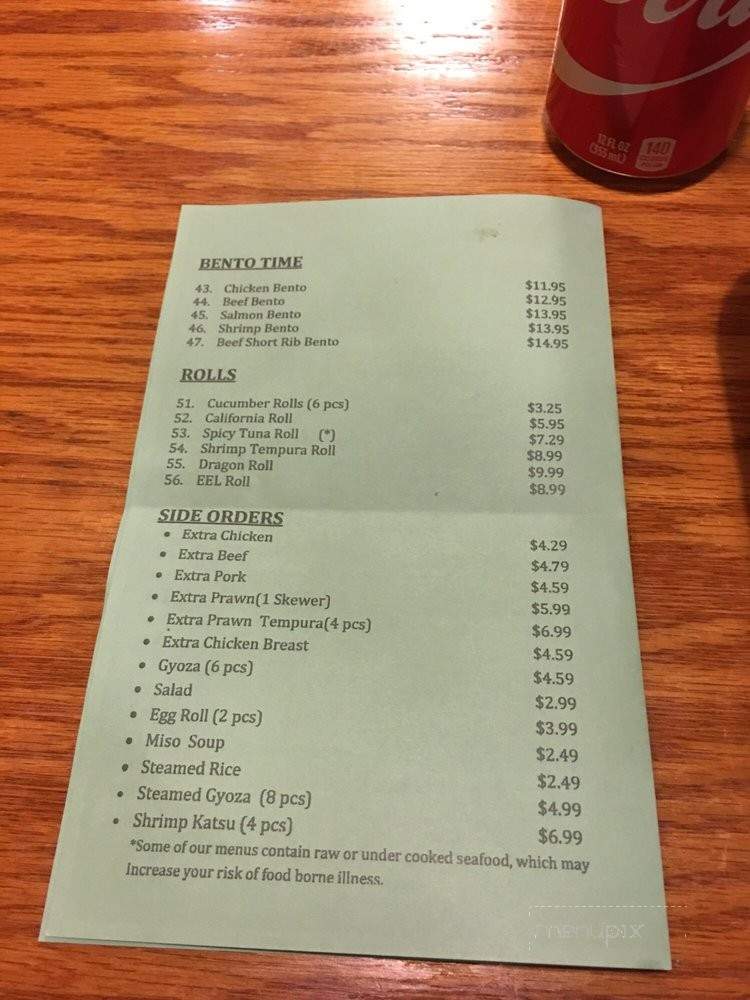 Teriyaki Point - Marysville, WA menu_pic