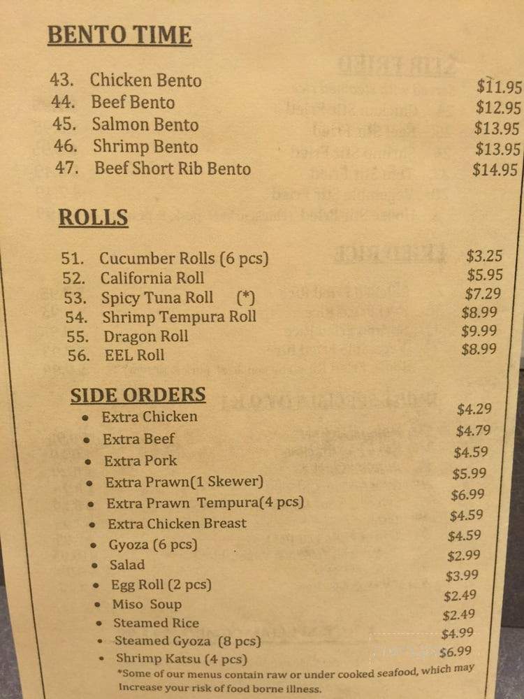 Teriyaki Point - Marysville, WA menu_pic