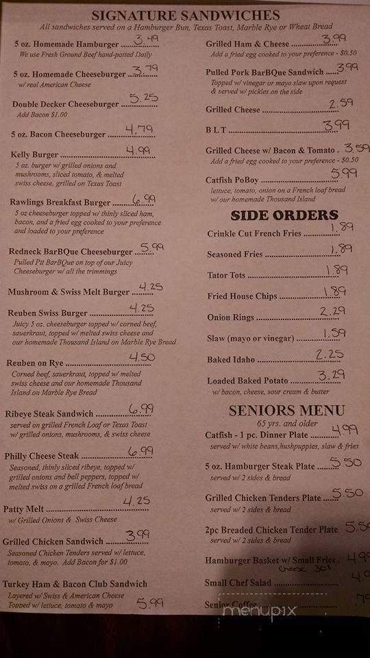Rawlings Fish Camp - New Johnsonville, TN menu_pic