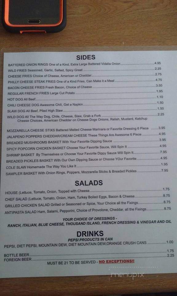 Wild Wild Wings - La Follette, TN menu_pic