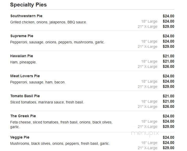 Pizza On the Beach - Lauderdale-by-the-Sea, FL menu_pic