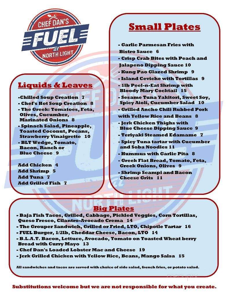 FUEL - Niceville, FL menu_pic
