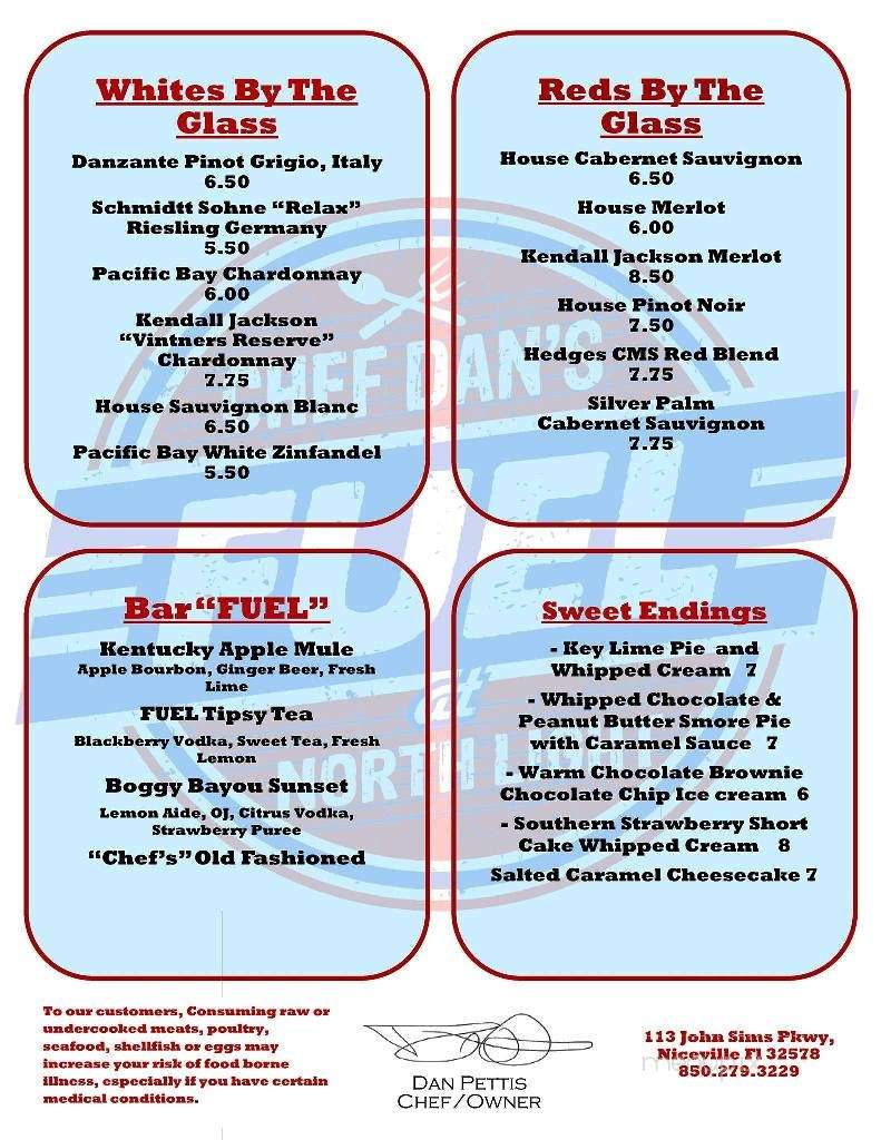 FUEL - Niceville, FL menu_pic