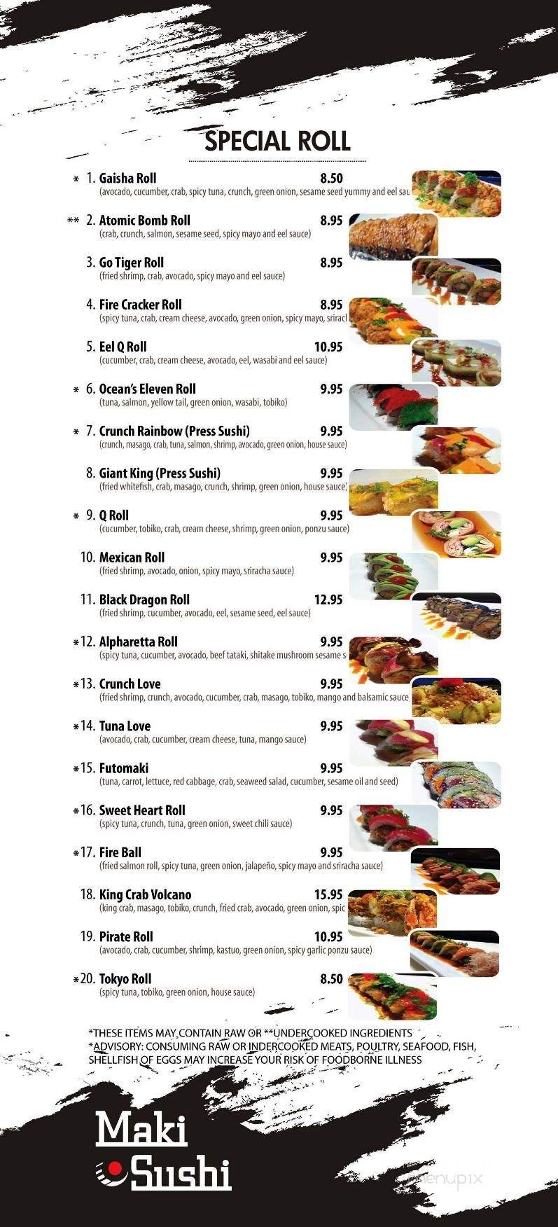 Maki Sushi - Alpharetta, GA menu_pic